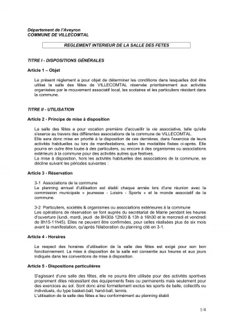 Règlement intérieur