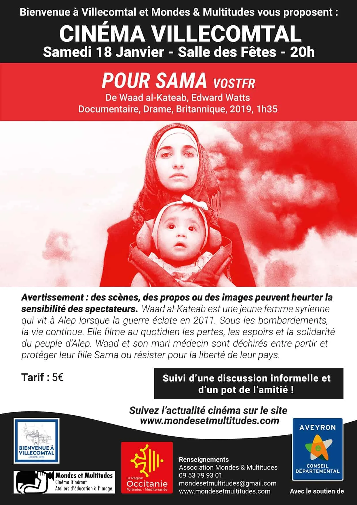 Affiche du film documentaire "Pour Sama"
