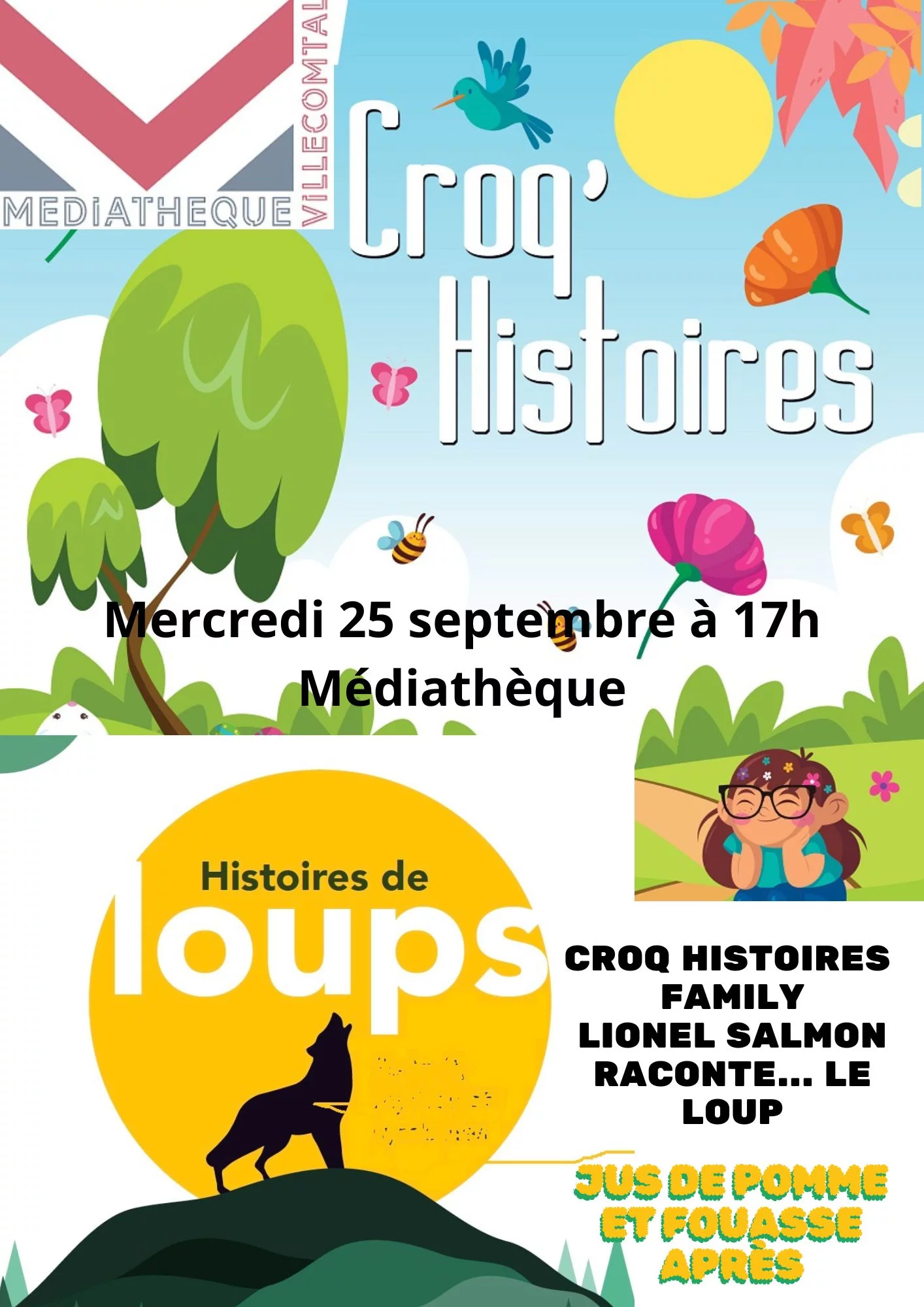 Mercredi 25 septembre à 17h Médiathèque