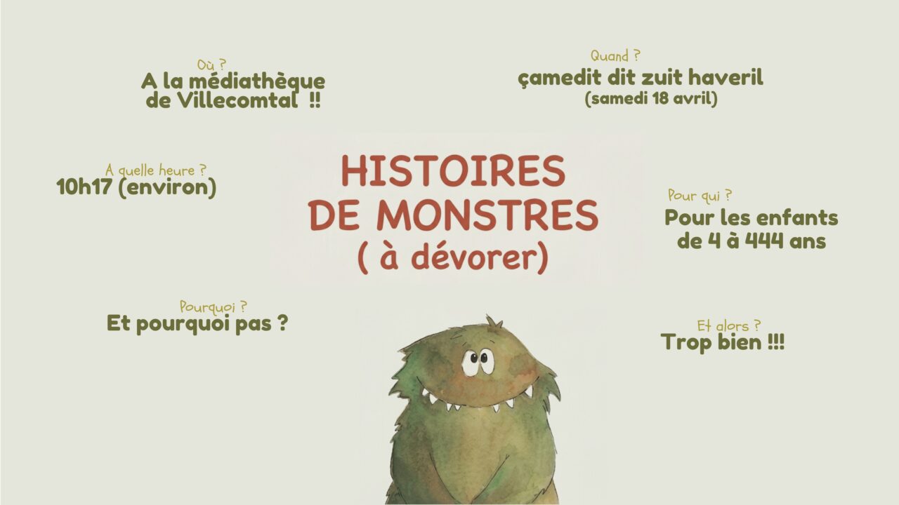 Alerte ! Invasion de monstres (très) malpolis à la médiathèque